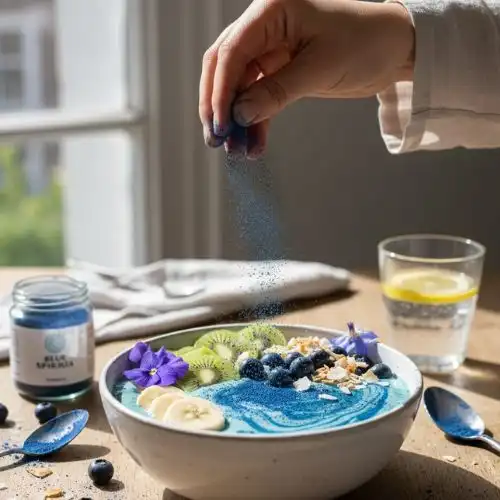 How does spirulina reduce fish feed costs in aquaculture?